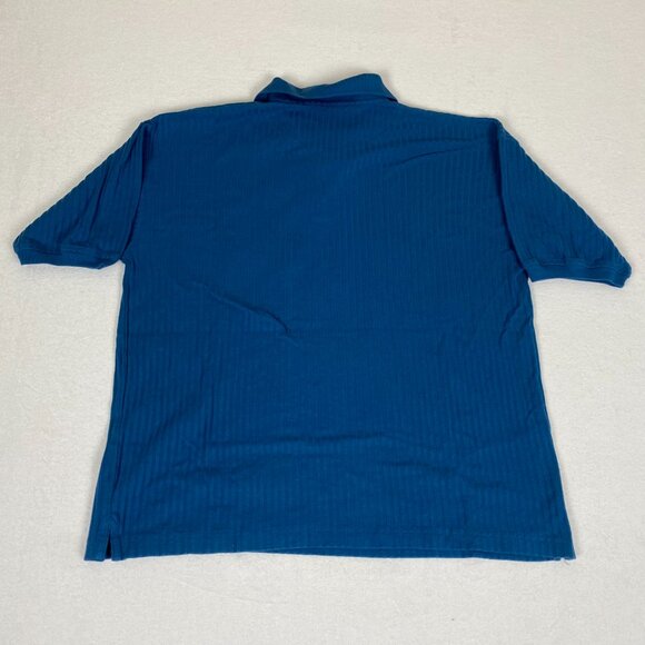 Vintage Sportswear Cotton Preppy 1/4 Zip Short Sleeve Textured Sweater Polo - Picture 2 of 8